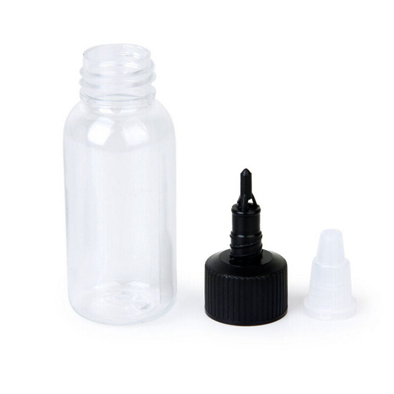 10X 30ml Empty PLASTIC Tattoo Ink Pigment Bottles  Airbrush Paint Sup BX