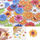50X Lot Wooden Buttons Sewing 2-holes Scrapbooking Button Crafts Flower Shape