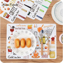 1Pc European Printing Western Table Mat PP Plastic Anti-hot Insulation Pad 3C