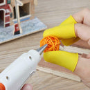 Anti-slip Hot Glue Gun Finger Cap Silicone Finger Cover Sleeve (Yellow 5pcs