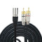 Double RCA Male to XLR Male Jack Microphone Cable Y-Splitter Connector 5M
