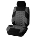 2pcs Car Seat Covers Tire Track Style Auto Styling Seat Protector (Grey)