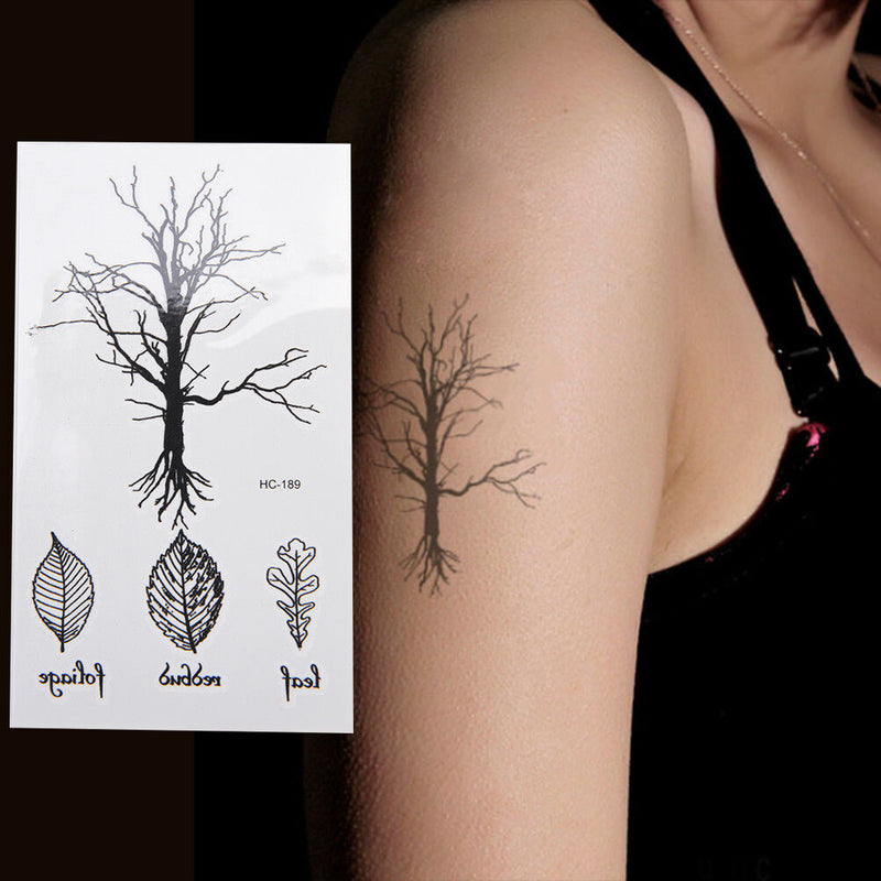 Leaf Tree Temporary Tattoos Body Arm Leg Waterproof Flash Tattoo Stickers B Bj