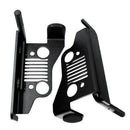 Front Foot Pegs Solid Oxidized Iron Black-Powder Coated Foot Rest Grille Ki
