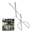 Foldable Tongs Pliers Pinchers Tweezers Camping Stove Charcoal Coal BBQ Clip New