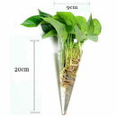 Cone Hanging Glass Flower Planter Vase Terrarium Container Home Garden Deco