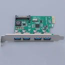 PCIe to USB 3.0 Super  4 Ports PCI Express Expansion Card Mini PCI-E...