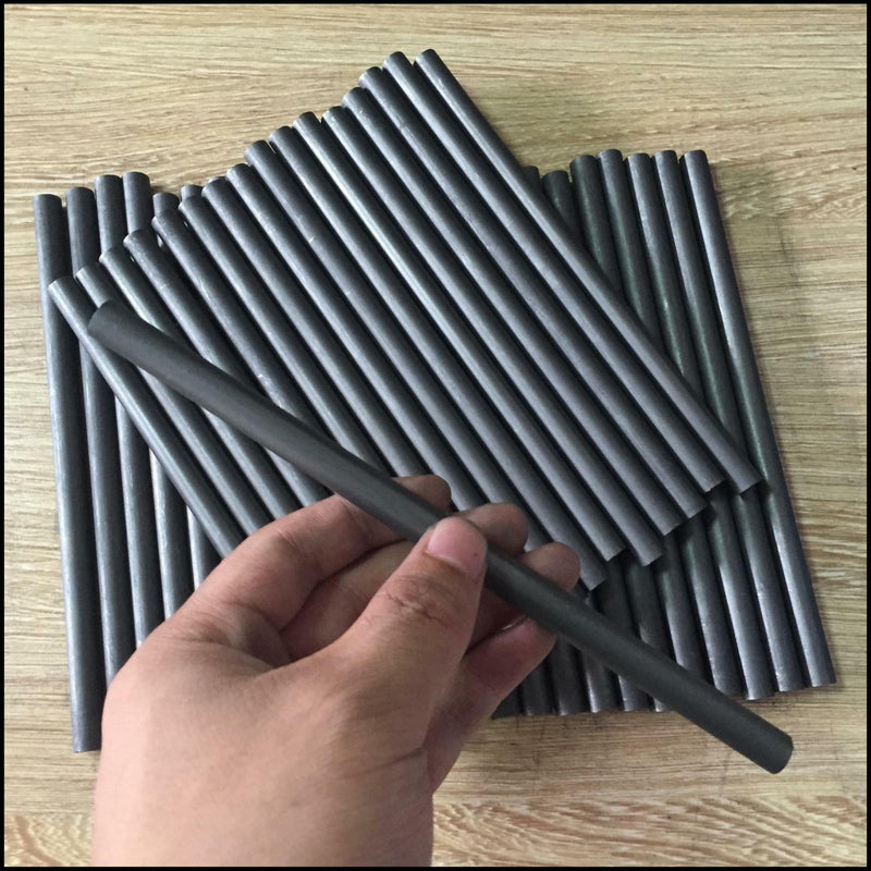 1" THICK CARBON GRAPHITE ROD 1" x 12" LONG MIXING STIRRING CARBON ROD