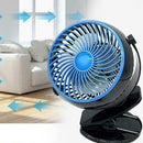 Mini Fan Blue Portable USB Fan Double Leaf Desktop Ultra Summer Cooler F2X7