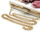 Women Clutch Bag Floral Party Purse Wedding Evening Handbags, White