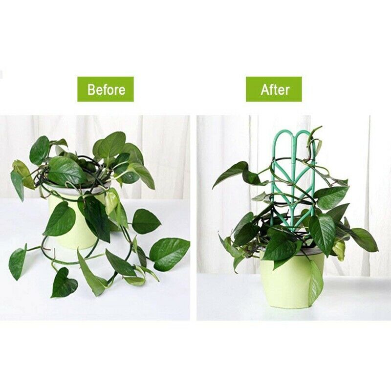 Garden Trellis For Climbing Plants, Leaf Shape Potted Plant Support Vines V