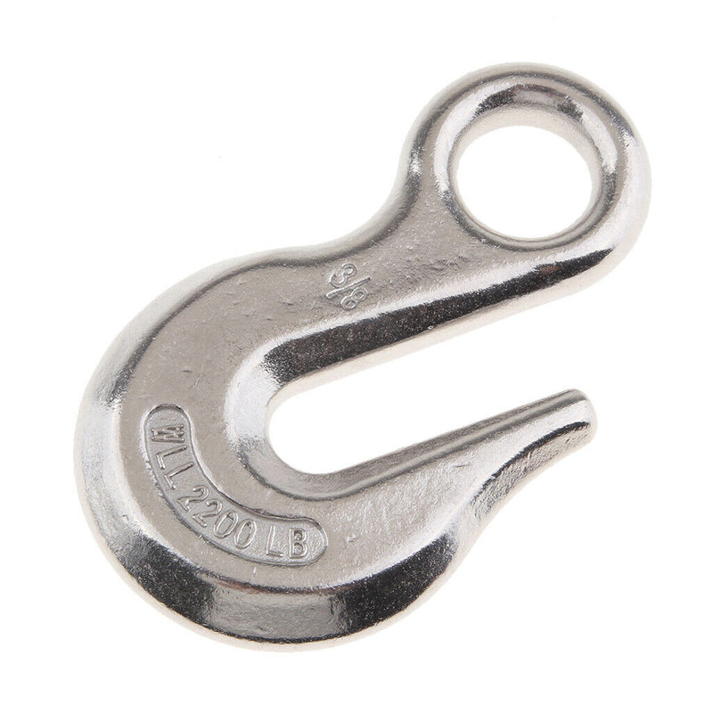 3/8" Eye Hooks for Winch Cable Rope 316 Stainless Steel
