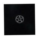 Velvet Tarot Table Cloth Wicca Pentacle Sun for Tarot Cards Black 80x80