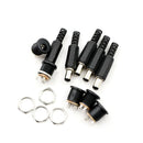 5 Pcs 5.5mm x 2.1mm Male DC Power Plug Connector Screw Lock Female Panel.Soc Px