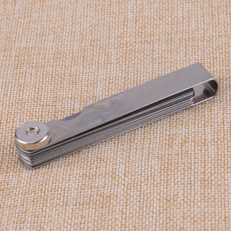 Steel Dental Metric Gauge Feeler Blade Ruler Precision Measuring Tool 0.1-0.5mm