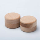 1Pc Portable Retro Round Wooden Jewelry Storage Box Ring Earrings Container