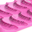 5Pairs Soft Lower Eye Lashes Under Bottom Natural Cross False Eyelashes black