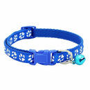 2 Pack Adjustable Cat Collar with Bell, Fashion Paw Print Design Pet Collar
