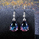 Rainbow Crystal Rhinestone Earrings Women Drop Dangle Ear Studs Jewelry Gift FT
