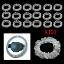 100xUniversally Car Disposable Plastic Steering Wheel Cover Waterproof for