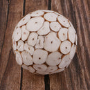 Simulation Wooden Shapes Styrofoam Foam Ball Home Decoration Ornaments 7cm
