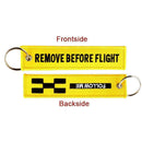 YELLOW Follow Me / - Embroidery Key Chain Keycha Woven B9W6