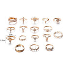 17Pcs Punk Women Finger Ring Fashion Knuckle Boho Style Jewelry Gift For GiSEAU