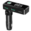 Bluetooth4.2 Car Hands-free Kit FM Transmitter MP3 Player Dual USB Fast Charging