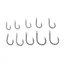 100pcs/box Steel Fishhooks Black Flattened Fishing Hooks Set with Barbed