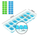 Ice Square Trays 2 Pack, Easy-Release Silicone and Flexible 14-Ice Trays wi C9H9
