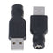 2Pcs USB female to 5.5mm x 2.1mm female DC power converter charger adapter.OZ