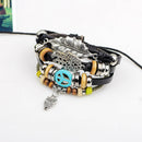 Unisex Men Women European Fashion Handmade Alloy Bead Multi Bracelet