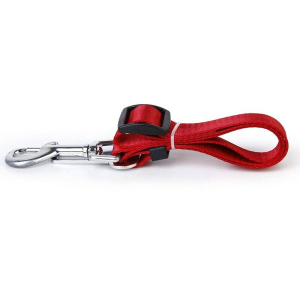 Safety Belt Restraint Leash Adjustable for Dog Accessory Car(Red)