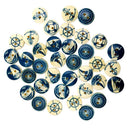 100Pcs Round Wooden Buttons 2 Holes Sewing Buttons for Scrapbooking 15mm