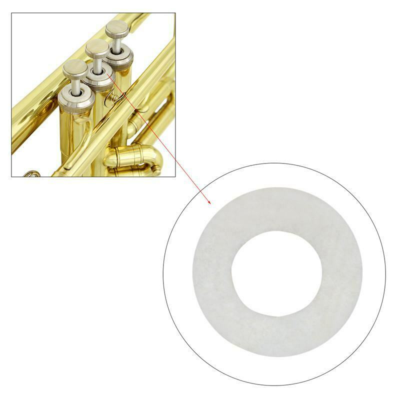 10pcs Cotton Felt Mats Trumpet Key Pad for Trumpet Trombone Repair Accessor