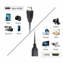 Universal Black Micro HDMI Male To HDMI Female Converter Adapter Cable Cord