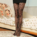 Fashion Floral Pattern Jacquard Girls Fishnet Pantyhose Womens Tights Stocking3C