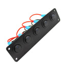 12V Toggle Switch Box Panel - (5) ON/Off Rocker Switch with LED Light