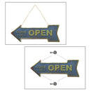 Arrow Cast Iron Metal Gate OPEN Exit Indication Sign Wall Plate Art Poster 8