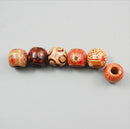 100 pcs Round Wooden Beads 12 mm With 10 m Jewelry Making F7U9