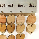 Wooden Hanging Calendar â€‹Birthday Reminder Board Family Date Planner Sign
