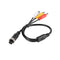 4P Aviation Head Female Plug to 2RCA Male DC Male Extension Adapter Cable #gib