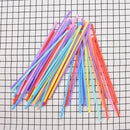 100 Pcs Flexible Plastic Bendy Party Disposable Drinking Straws Multicolor FT