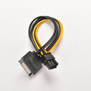 SATA 15 Pin Male to 6 Pin PCI-Express PCI-E Card Power Adapter Cable 20cm GEB3C