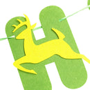 green tractor happy birthday banner garland for construction vehicle party-AU3C