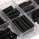 66X/Box DIP IC Sockets Solder Type Socket Kit 6/8/14/16/18/20/24/28 Pin OZ