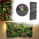 4 Pockets Planting Bag Vertical Garden Hanging Wall Green Seedling Planter