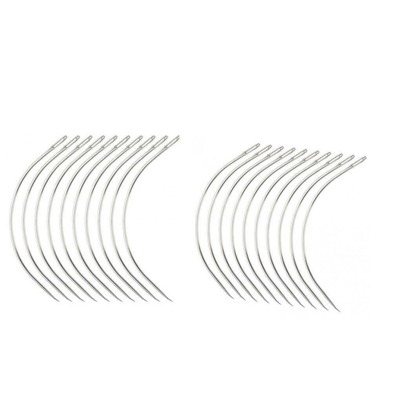 12pcs Hair Weft Extension Weaving  C Type Hooks Tool Threader