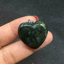Worry Heart Pocket Stone Palm Crystal Love Carved Puff Healing Balancing B6T8