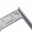 7" Aluminum Alloy Triangle Angle Protractor Speed Square Rafter Ruler Meter